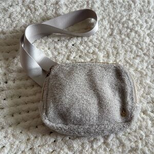 lululemon athletica Light Gray Sherpa Crossbody Bag